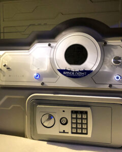 Sleeping in a capsule hotel. The Space Night Hotel, Berlin Germany
