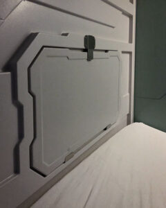 Sleeping in a capsule hotel. The Space Night Hotel, Berlin Germany